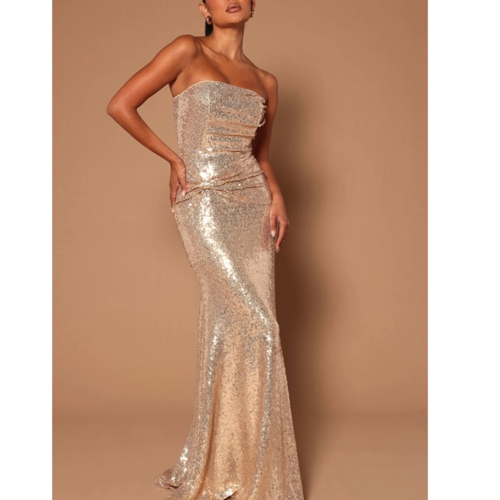 Gold sequence dress